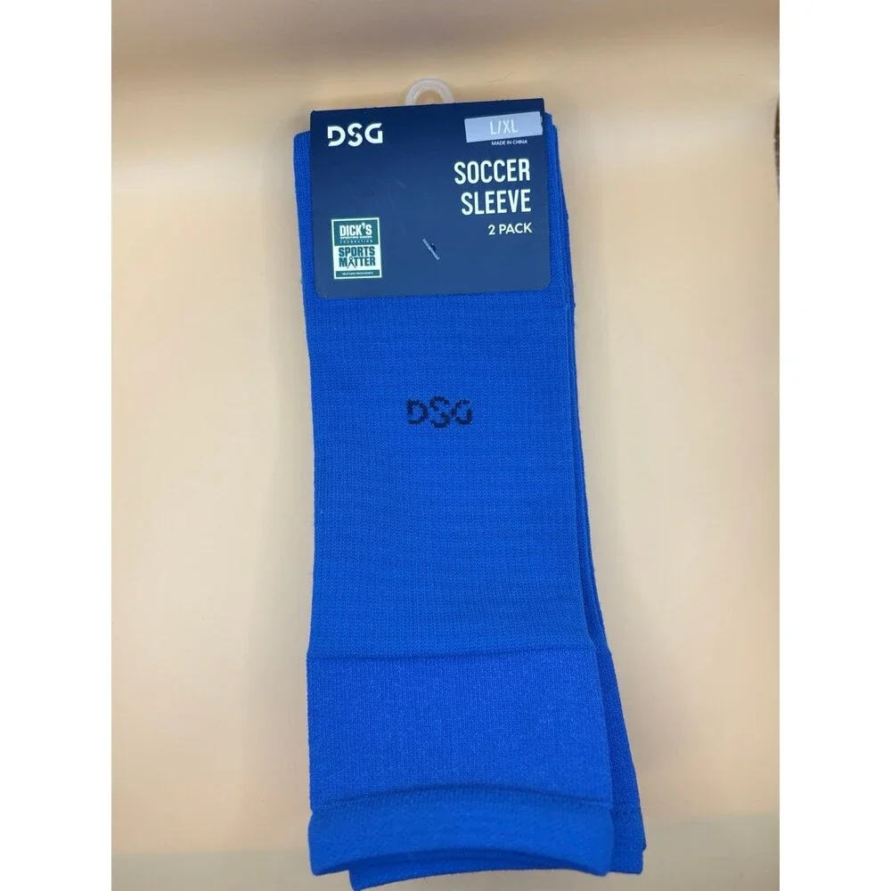 Men L/XL‎ 2 PACK BLUE SOCCER SLEEVE NEW IN PACK